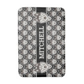 忠実なシベリアのハスキー北極そり犬ペットワンちゃん バスマット (正面縦)