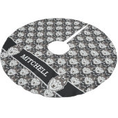 忠実なシベリアのハスキー北極そり犬ペットワンちゃん ブラッシュドポリエステルツリースカート (アングル)