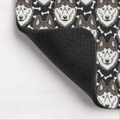 忠実なシベリアのハスキー北極そり犬ペットワンちゃん マウスパッド (コーナー)