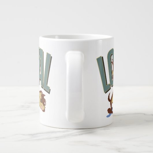 忠実なタスマニアShe-Devil & TAZ™ ジャンボコーヒーマグカップ (裏面)