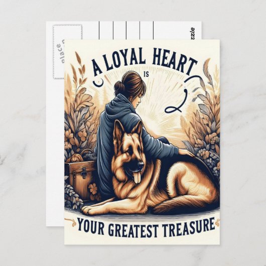 忠実なハートと忠実な友人 ポストカード (正面/裏面)