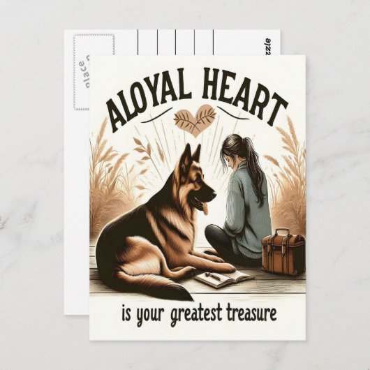 忠実なハートと忠実な友人 ポストカード (正面/裏面)