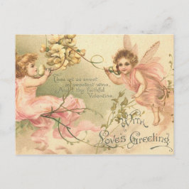 忠実なバレンタインの花の妖精 シーズンポストカード