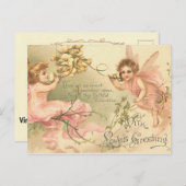 忠実なバレンタインの花の妖精 シーズンポストカード (正面/裏面)