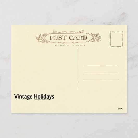 忠実なバレンタインの花の妖精 シーズンポストカード (裏面)