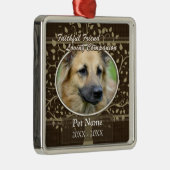 忠実なフレンドカスタムペット悔やみや弔慰 メタルオーナメント (右)