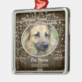 忠実なフレンドカスタムペット悔やみや弔慰 メタルオーナメント (左)