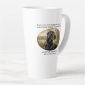 忠実なブラックラボ カフェラテマグ (右アングル)