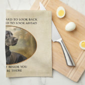 忠実なブラックラボ キッチンタオル (四つ折り)