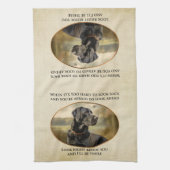 忠実なブラックラボ キッチンタオル (縦)