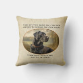 忠実なブラックラボ クッション (裏面)