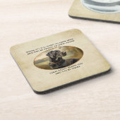 忠実なブラックラボ コースター (左側)