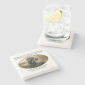 忠実なブラックラボ ストーンコースター (横)