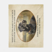 忠実なブラックラボ フリースブランケット (正面)