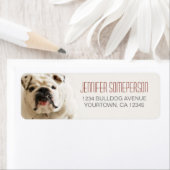 忠実なホワイトブルドッグ差出人住所ラベル ラベル (インサイチュ)