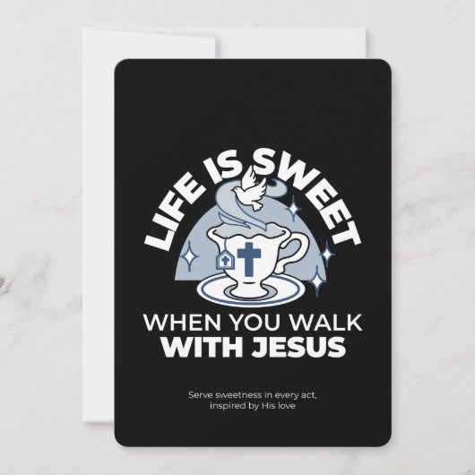 忠実なリビングアート – Teacup with Cross and Dove シーズンカード (正面)