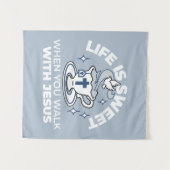 忠実なリビングアート – Teacup with Cross and Dove タペストリー (正面(横))