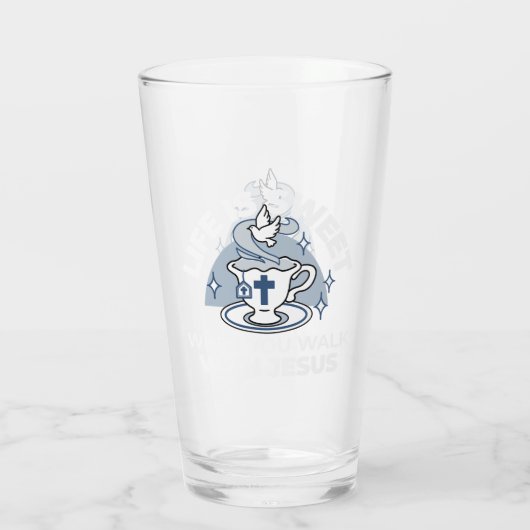 忠実なリビングアート – Teacup with Cross and Dove タンブラーグラス (裏面)