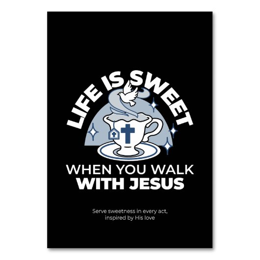 忠実なリビングアート – Teacup with Cross and Dove テーブルナンバー (正面)