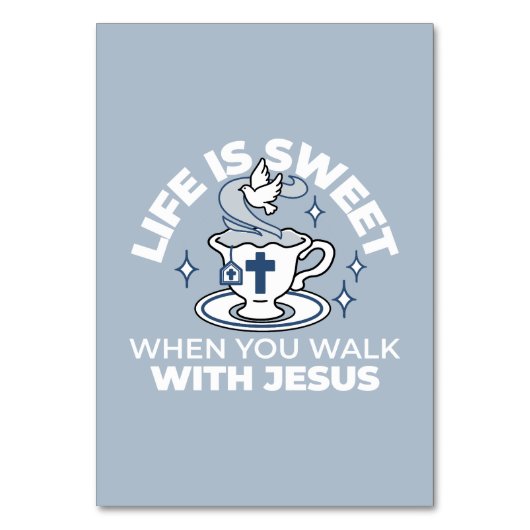 忠実なリビングアート – Teacup with Cross and Dove テーブルナンバー (正面)