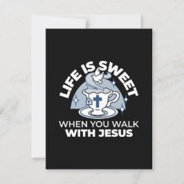 忠実なリビングアート – Teacup with Cross and Dove ポストカード