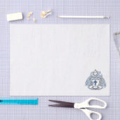 忠実なリビングアート – Teacup with Cross and Dove 薄葉紙 (クラフト)