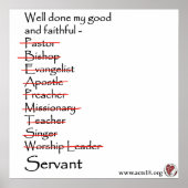 忠実な使用人のポスター ポスター (正面)