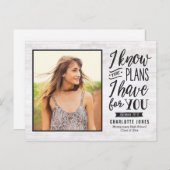 忠実な卒業式はがき インビテーションポストカード (正面/裏面)