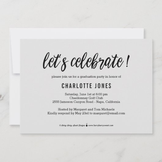 忠実な卒業編集可能なカラー卒業写真 招待状 (裏面)