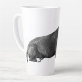 忠実な友と収穫の夕べ カフェラテマグ (左アングル)