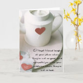 忠実な友人の茶 カード (黄色い花)