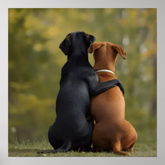 忠実な友達 犬の写真 ポスター