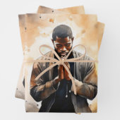 忠実な反射：黒人の祈りの言葉 ラッピングペーパーシート (インサイチュ)