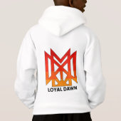 忠実な夜明け – キッズホワイトプルオーバー (裏面)