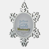 忠実な宣教師 スノーフレークピューターオーナメント (右)