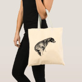 忠実な愛犬と収穫の散歩 トートバッグ (正面(商品))
