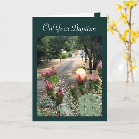 忠実な成人のバプテスマの方法 カード (黄色い花)