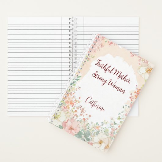 忠実な母、強い女パーソナライズされた ノートブック (内側)