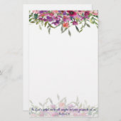 忠実な水彩フローラ 便箋 (正面/裏面)