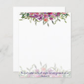 忠実な水彩花背景 (正面/裏面)