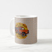 忠実な消防士の消防車のマグ コーヒーマグカップ (正面左)