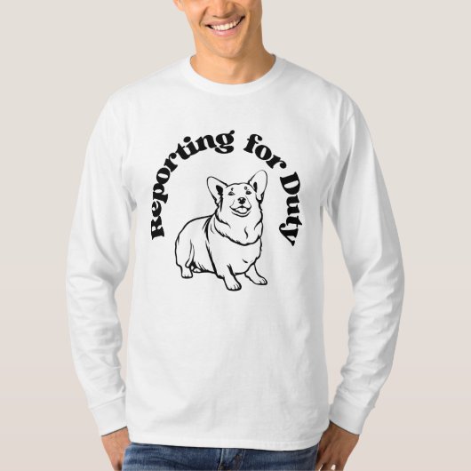 忠実な犬のためのコルギ報告 Tシャツ (正面)