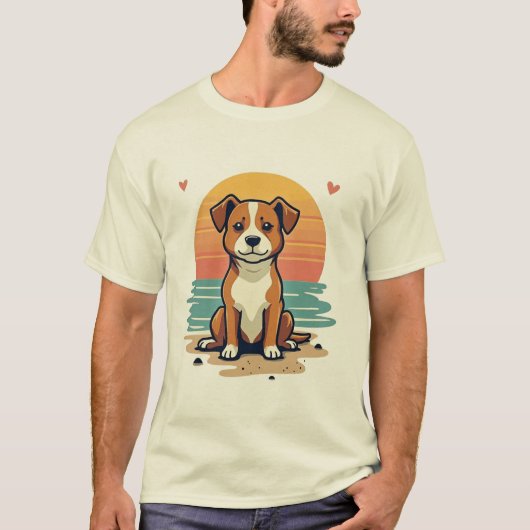 忠実な犬好き Tシャツ (正面)