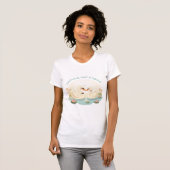 忠実な白鳥 – かわいい白鳥のカップルイラスト Tシャツ (正面フル)