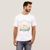 忠実な白鳥 – かわいい白鳥のカップルイラスト Tシャツ (正面フル)
