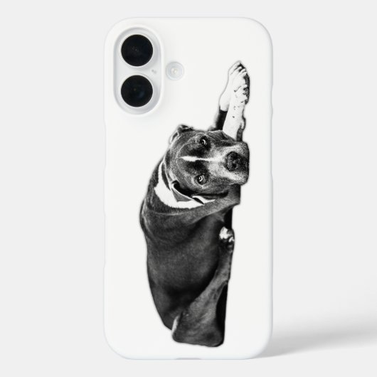 忠実な目のピットブルミックスポートレート電話ケース Case-Mate iPhoneケース (裏面)