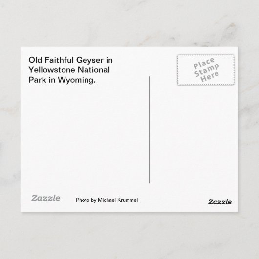 忠実な老人 ポストカード (裏面)