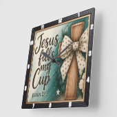 忠実な聖なる書物、 経典クロス スクエア壁時計 (傾斜)