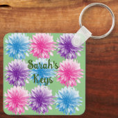 忠実な賛美フローラカスタムキーチェーン キーホルダー (裏面)