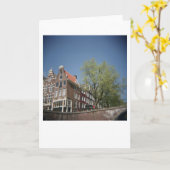 忠実な運河の眺め カード (黄色い花)